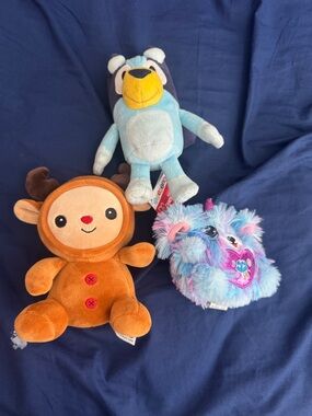 Disney Blue Multicolor Fantasy Plush Trio - Soft Character Friends